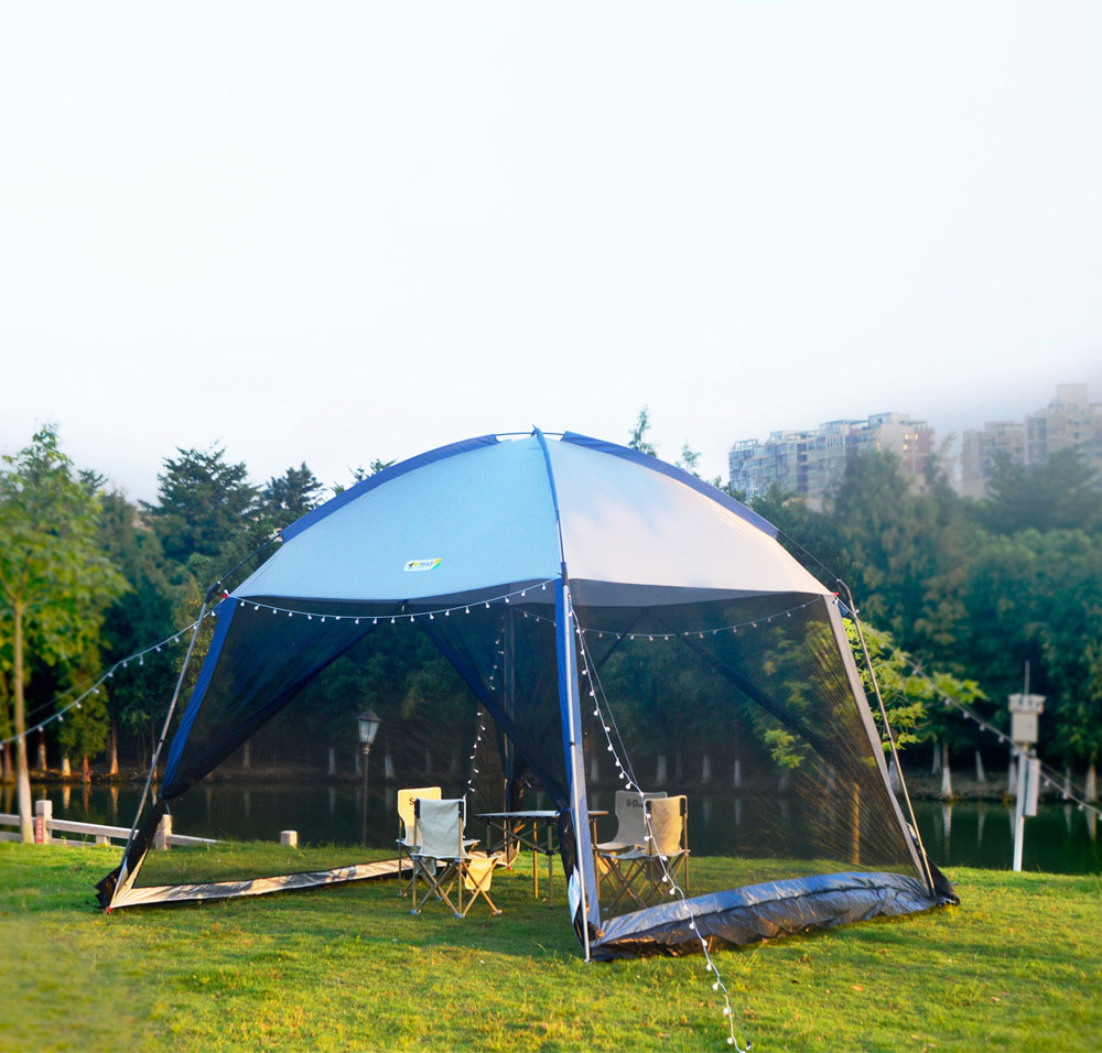 Cheap Goat Tents Outdoor Large Camping Tent Canopy 5 8 Person Family Party Travel Hiking Picnic Sun Shelter Awning Anti mosquito Mesh Protable Tents 